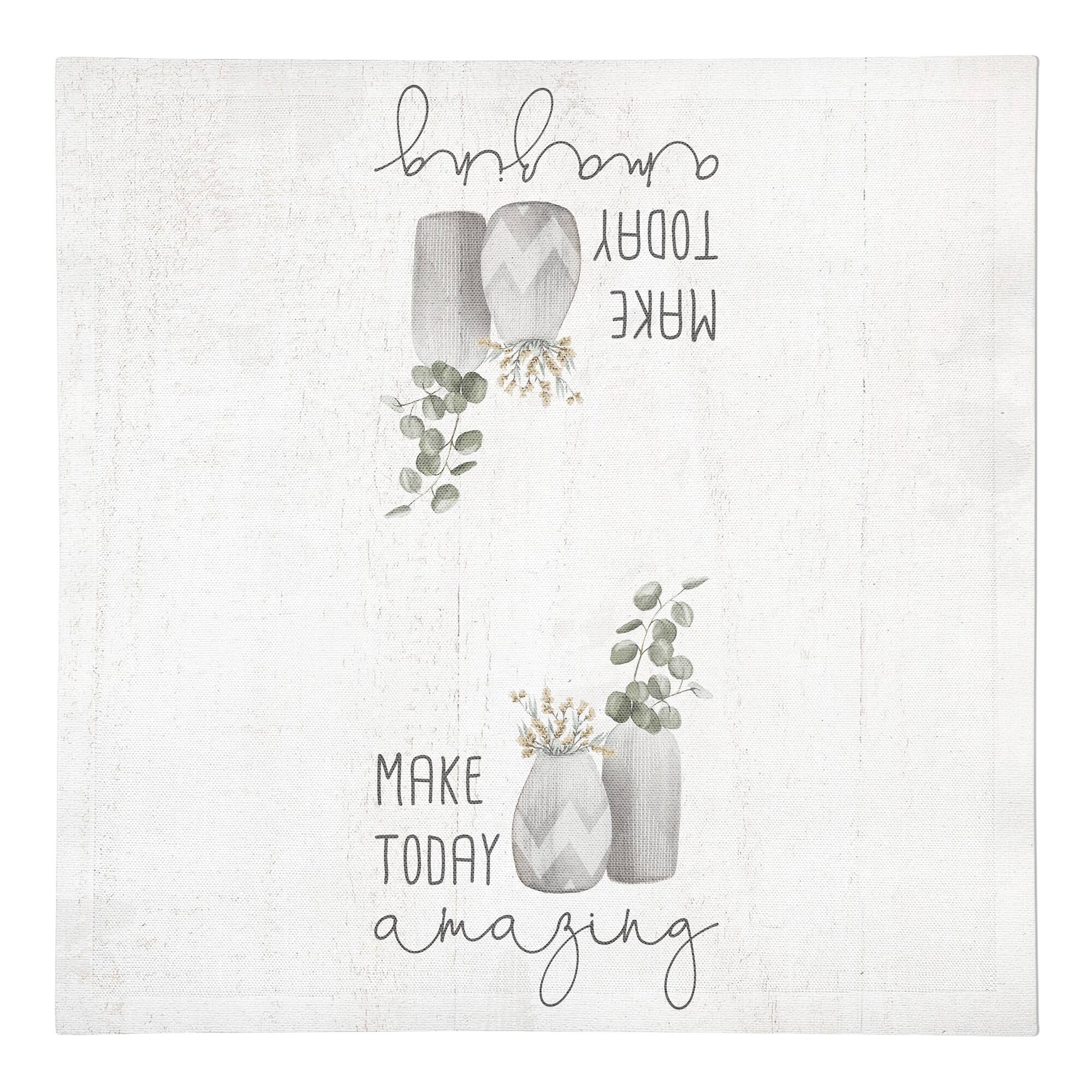 Make Today Amazing 10" x 10" Cotton Twill Napkin